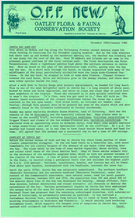 1986 CONFLICT at JERVIS BAY (Continued) the Jervis Bay Situation Has Been Complicated by Recent Commonwealth Developments