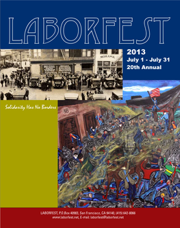 20Th Annual Laborfest Program Guide July 2013