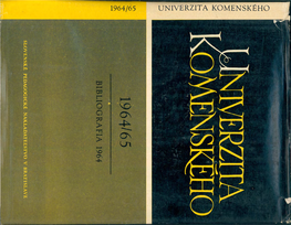 1964/65 Univerzita Komenského