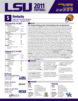 Game 5 Notes Vs. Kentucky.Indd