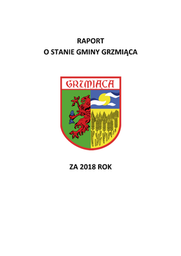 RAPORT O STANIE GMINY GRZMIĄCA ZA 2018 ROK Spis Treści 1