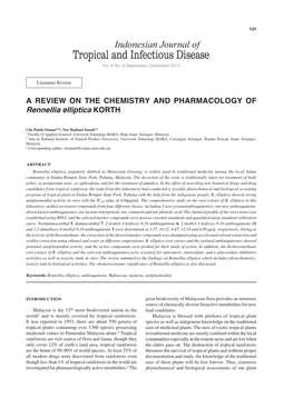 A REVIEW on the CHEMISTRY and PHARMACOLOGY of Rennellia Elliptica Korth