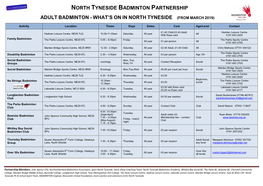 North Tyneside Badminton Partnership