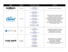 Label Format Rep Contact Info Roster