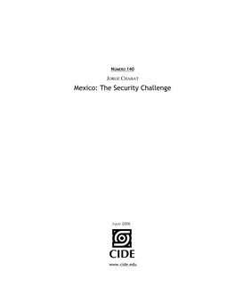 Mexico: the Security Challenge