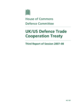 UK/US Defence Trade Cooperation Treaty