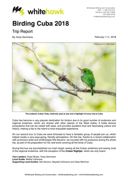 Birding Cuba 2018 Trip Report
