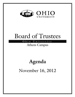 Board of Trustees Ohio University Athens Campus