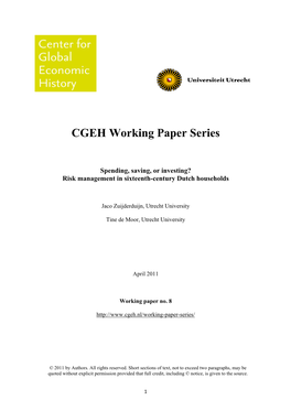 CGEH Working Paper Series