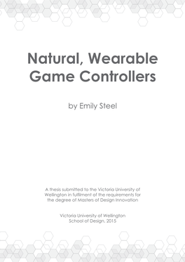 Natural, Wearable Game Controllers