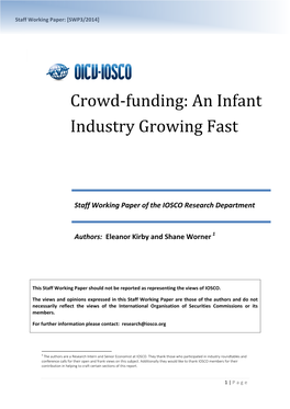 Crowd-Funding: an Infant Industry Growing Fast