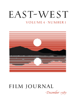 East-West Film Journal, Volume 4, No. 1