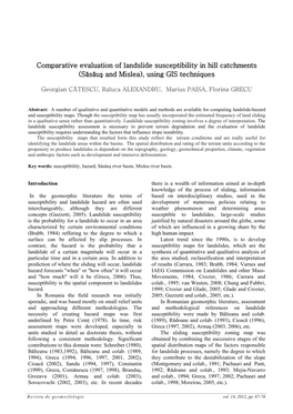 Comparative Evaluation of Landslide Susceptibility in Hill Catchments (Săsăuş and Mislea), Using GIS Techniques