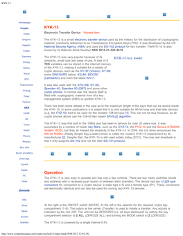 KYK-13 Operation