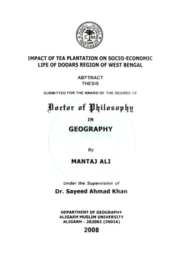 Geography Mantaj Ali 2008