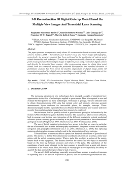 3-D Reconstruction of Digital Outcrop Model Based on Multiple View Images and Terrestrial Laser Scanning