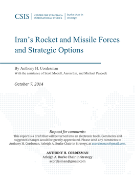 Iran's Rocket and Missile Forces and Strategic Options