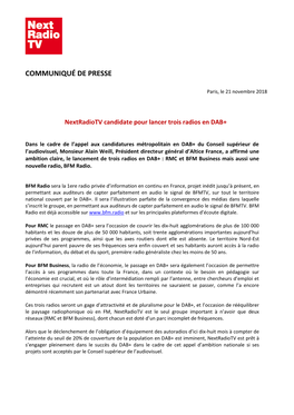 Communiqué De Presse