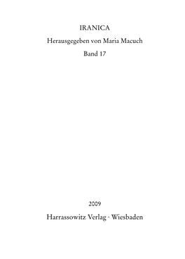 Harrassowitz Verlag · Wiesbaden