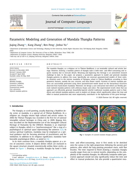 Parametric Modeling and Generation of Mandala Thangka Patterns