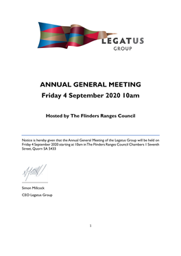 AGM Agenda 4 Sept 2020