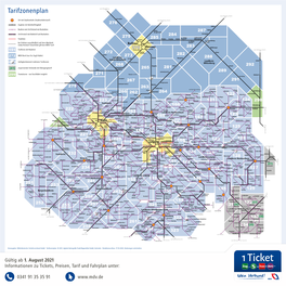 Tarifzonenplan Nach Magdeburg Nach Jüterbog / Berlin