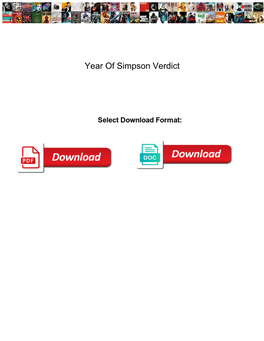 Year of Simpson Verdict