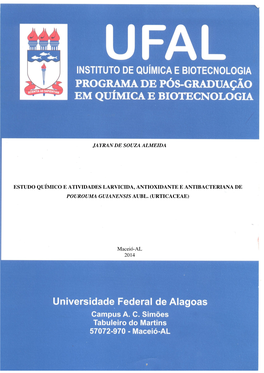 Jayran De Souza Almeida Estudo Químico E Atividades