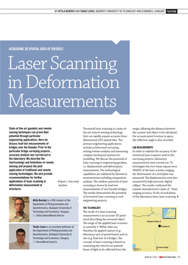 Laser Scanning in Deformation Measurements