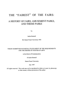 A History of Fairs, Amusement Parks, and Theme Parks