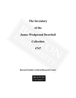 The Inventory of the James Wedgwood Drawbell Collection #747