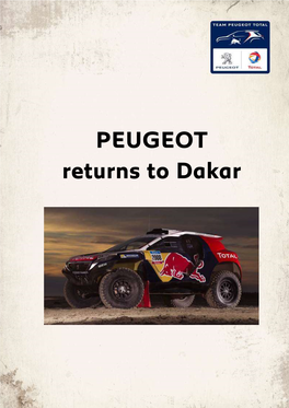 PEUGEOT Returns to Dakar