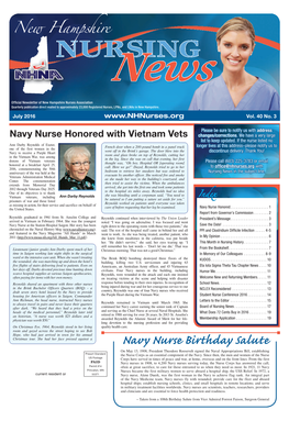 Navy Nurse Honored with Vietnam Vets Changes/Corrections