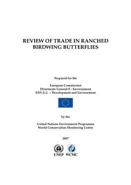 Review of Trade in Ranched Birdwing Butterflies