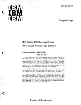 Program Logic Restricted Distribution