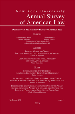 New York University Annual Survey of American Law