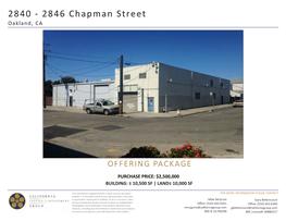 2840 - 2846 Chapman Street Oakland, CA