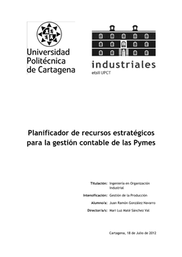 Planificador De Recursos Estratégicos Para La Gestión Contable De Las Pymes