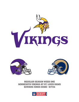 Regular Season Week One Minnesota Vikings at St