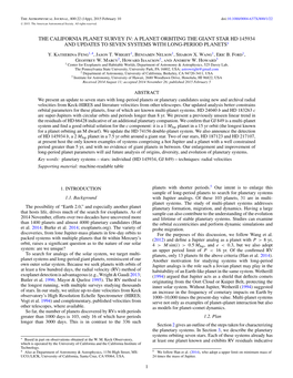 A Planet Orbiting the Giant Star Hd 145934 and Updates to Seven Systems with Long-Period Planets∗