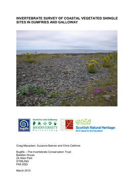 Invertebrate Survey of Coastal Vegetated Shingle Sites in Dumfries and Galloway