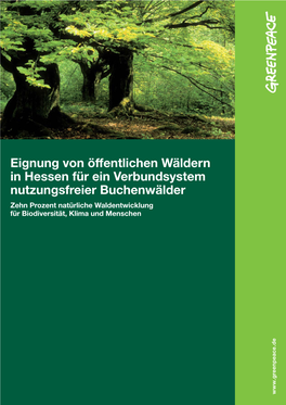 Eignung Von Öffentlichen Wäldern in Hessen Für Ein Verbundsystem