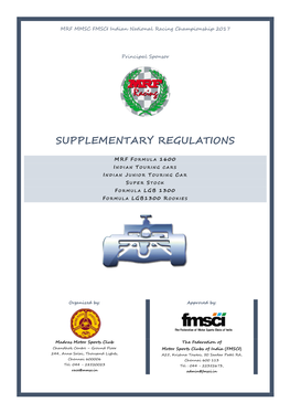Supplementary Regulations