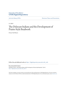 The Delaware Indians and the Development of Prairie-Style