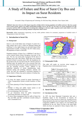 A Study of Failure and Rise of Surat City Bus and Its Impact on Surat Residents