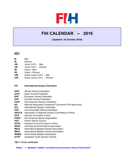 Fih Calendar -- 2016