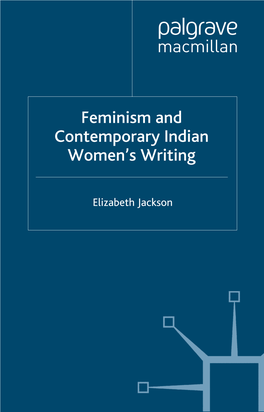 Feminism and Contemporary Indian Women's Writing