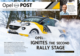 Opel Post Sees to It That Plastic Waste Is Utilized As the Company Magazine of Adam Opel AG Founded 1949 Opel Post No