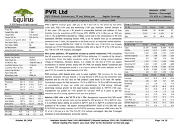 PVR Ltd Result Update