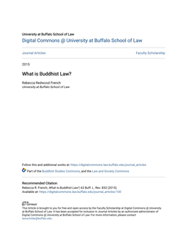 What Is Buddhist Law?